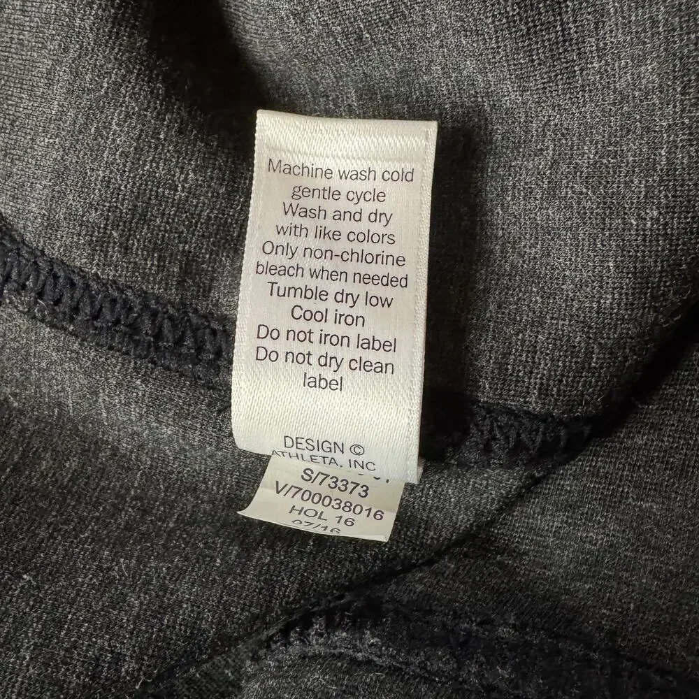 Athleta SZ 6 Ponte Moto 2.0 Pants Mid-Rise Zip-Fly Pocket Stretch Gray Heathered - Picture 8 of 8